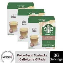 Load image into Gallery viewer, Nescafe Dolce Gusto Starbucks Coffee Pods Caps Box of 12 Caffe Latte