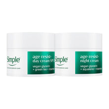 Load image into Gallery viewer, Simple Age Resist+ Day &amp; Night Cream Anti-Ageing Bundle 50ml
