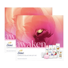 Load image into Gallery viewer, Dove Awaken Complete Collection 6 Pieces Gift Set for Her with Shower Puff