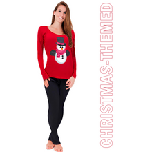 Load image into Gallery viewer, Women's Reindeer/Snowman Christmas Themed Winter Two-Piece Pyjama Set