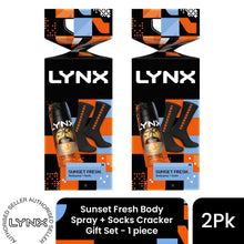 Load image into Gallery viewer, Lynx Sunset Spray + Socks Cracker Gift Set 1 piece, Choose your pack 1,2,3 or 4