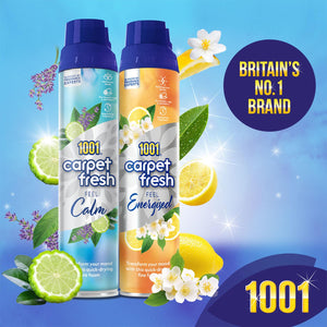 1001 Carpet Fresh Feel Calm Upholstery Odour Remover Spray, 6x300ml