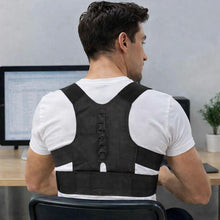 Load image into Gallery viewer, Aquarius Magnetic Adjustable Therapy Back Shoulder Corrector Belt Black, Pack 4