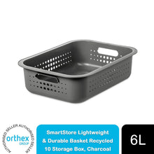 Load image into Gallery viewer, SmartStore Lightweight &amp; Durable Basket Recycled 10 Storage Box, 6L,Charcoal