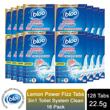 Load image into Gallery viewer, Bloo Power Toilet Fizz Tabs, Drain Deep Cleaning Bad Odour, 8 x 25g 16 Pack
