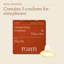Load image into Gallery viewer, Roam Ultra-Thin Condoms for Safer Sex &amp; Contraception -Slim Fit, 12 Pack