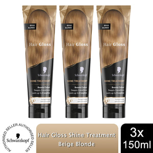 Schwarzkopf Hair Gloss Shine Light Brown, Beige Blonde & Cacao Brown, 150ml