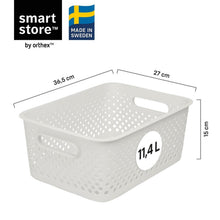 Load image into Gallery viewer, SmartStore Essence Large 11.4L Storage Basket, 3 Pack Organiser Bins, Off White