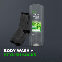 Load image into Gallery viewer, Dove Men+Care Gift Set Refresh+Care Extra Fresh Body Wash &amp; Socks 1 Piece