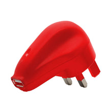 Load image into Gallery viewer, FX 3 in 1 USB Charging Kit with Car Charger, UK Pin Plug Socket &amp; USB Cable, Red