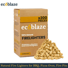 Load image into Gallery viewer, Ecoblaze Natural Firelighters (Box of 200) Wood Wool for Pizza Oven &amp; Fire Pits