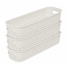Load image into Gallery viewer, SmartStore Essence 1.3L Slim Storage Basket, 3 Pack Organiser Boxes, Off White