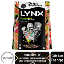 Load image into Gallery viewer, Lynx All Stars Gift Set for Men Epic Fresh, Africa, Black Scent Grooming Kit