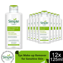 Load image into Gallery viewer, Simple Kind to Skin Eye Make-up Remover for Sensitive Skin 125ml, 3,6 or 12 Pack