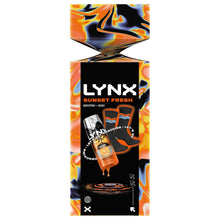 Load image into Gallery viewer, Lynx Sunset Fresh Gift Set with Body Spray &amp; Socks Cracker - Citrus Clean Scent