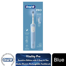 Load image into Gallery viewer, Oral-B Vitality Pro Rechargeable Electric Toothbrush with 2 Brush Heads, Blue