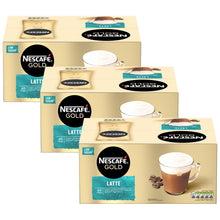 Load image into Gallery viewer, Nescafe Gold Instant Coffee Sachets 40 Latte Low Sugar, 3 Pack