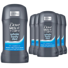 Load image into Gallery viewer, Dove Men+Care Whole Body Deodorant Stick Marine &amp; Blue Cypress 50ml, 6 Pack