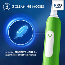 Load image into Gallery viewer, Oral-B Pro Junior Electric Rechargeable Toothbrush for Kids Aged 6+, Green