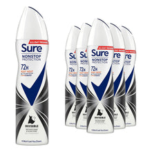 Load image into Gallery viewer, Sure Women Anti-Perspirant 72H Protection Deo Invisible Black &amp; White 150ml, 6pk