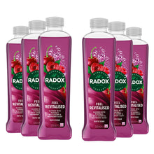Load image into Gallery viewer, 6x Radox Mineral Therapy Feel Revitalised Bath Soak w/ Cherry &amp; Raspberry, 500ml