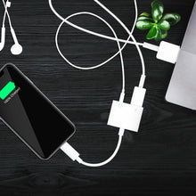 Load image into Gallery viewer, FX iPhone Adapter to 3.5mm Audio Adapter Jack Cable &amp; Lighting Cable Splitter