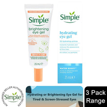 Load image into Gallery viewer, Simple Eye Gel Hydrating or Brightening for Tired &amp; Screen-Stressed Eyes25ml,3Pk