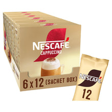 Load image into Gallery viewer, Nescafe Cappuccino Instant Coffee Sachets 72 Pack - Frothy Creamy Drink 15.5g