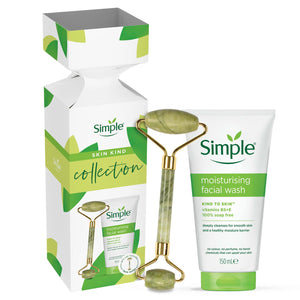 Simple Skin Kind Collection Facial Wash Gift Set for Her with Facial Jade Roller