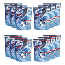 Load image into Gallery viewer, 12x Domestos Power5 Ocean ToiletRimBlocks for LongLasting Protection 55g,Pk of 5