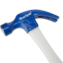 Load image into Gallery viewer, BlueSpot Tools B/S26147 Fiberglass Shaft Claw Hammer w/ Plastic Coat Grip, 20oz