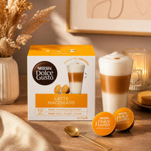 Load image into Gallery viewer, Nescafe Dolce Gusto Coffee Pods Caps Box of 16 Latte Macchiato