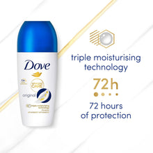 Load image into Gallery viewer, Dove Roll On Deo Go Fresh Original 72H Lasting Women&#39;s Anti-Perspirant 50ml,12pk
