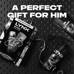 Lynx Black Gift Set for Men - Daily Grooming Duo with Fresh Scent & Skin Care