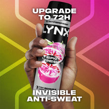 Load image into Gallery viewer, Lynx Anti-Perspirant Epic Fresh 72H Sweat &amp; Odour Protection Deodorant, 6x200ml