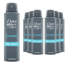 Load image into Gallery viewer, Dove Men+Care Classic Antiperspirant Deo Spray for 48H Protection 150ml, 6 Pack