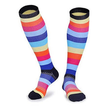 Load image into Gallery viewer, Flo Knee High Compression Socks Bright Pattern Support Travel Sports S/M or L/XL