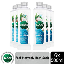 Load image into Gallery viewer, Radox Mineral Therapy Bath Soak Feel Heavenly with Minerals &amp; Herbs 500ml, 6 Pk