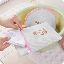 Load image into Gallery viewer, Haven Zippered Mesh Laundry Clothes Washing Bag,  White