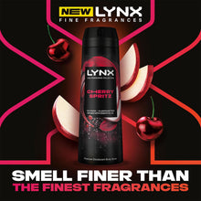 Load image into Gallery viewer, Lynx Fine Fragrance Collection Cherry Spritz Body Spray Deodorant 200ml, 6 Pack