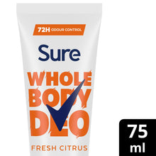 Load image into Gallery viewer, Sure Fresh Citrus Whole Body Deodorant Cream Aluminium Free 75ml, 6 Pack