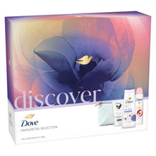 Load image into Gallery viewer, Dove Discover Favourites Selection 3 Pieces Gift Set for Her with Beauty Bag