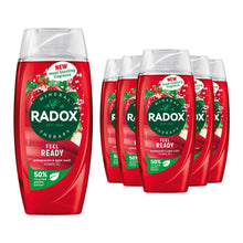 Load image into Gallery viewer, 6x Radox Mineral Therapy Shower Gel Feel Ready w/ Pomegranate&amp;apple Scent, 225ml