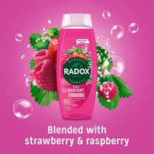 Load image into Gallery viewer, Radox Mineral Therapy Feel Radiant Shower Gel Revitalising Body Wash 450ml, 6pk