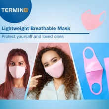 Load image into Gallery viewer, Termin8 Water Repellent Reusable Adult/Teen Face Covering Mask - Pink
