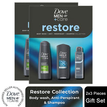 Load image into Gallery viewer, Dove Men+Care Gift Set Restore Trio - Bodywash, Classic Deodorant, Shampoo