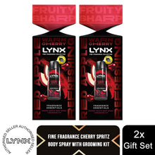 Load image into Gallery viewer, Lynx Fine Fragrance Cherry Spritz Essentials With Grooming Kit Gift Set For Men