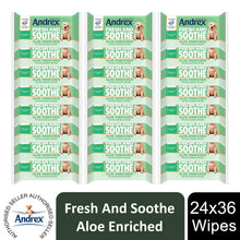 Load image into Gallery viewer, Andrex Washlets Skin Kind Flushable Toilet Wipes, 24 Packs of 36 Wipes