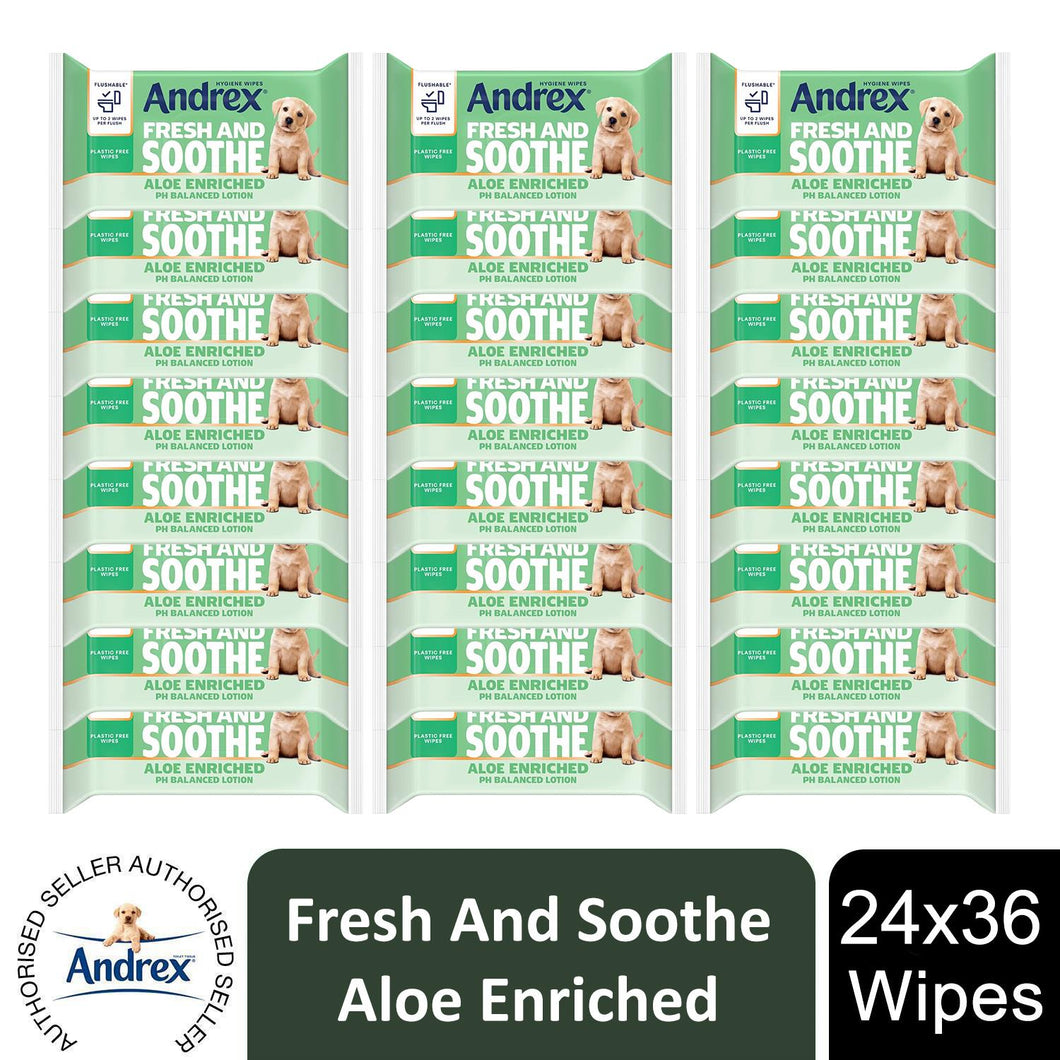 Andrex Washlets Skin Kind Flushable Toilet Wipes, 24 Packs of 36 Wipes
