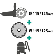 Load image into Gallery viewer, Wolfcraft Extraction Hood with Guide Carriage for Angle Grinders